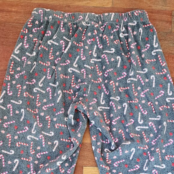 Love To Lounge "Candy Cane" Holiday Pajama Fleece Pants Size 10-12 - Picture 9 of 10